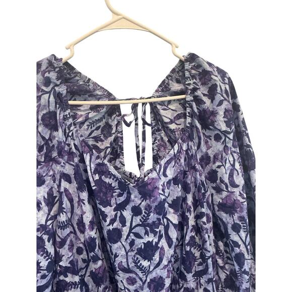 Universal Thread Womens Tiered Midi Dress Size 3X Purple Floral Peasant Cottage - Picture 6 of 12